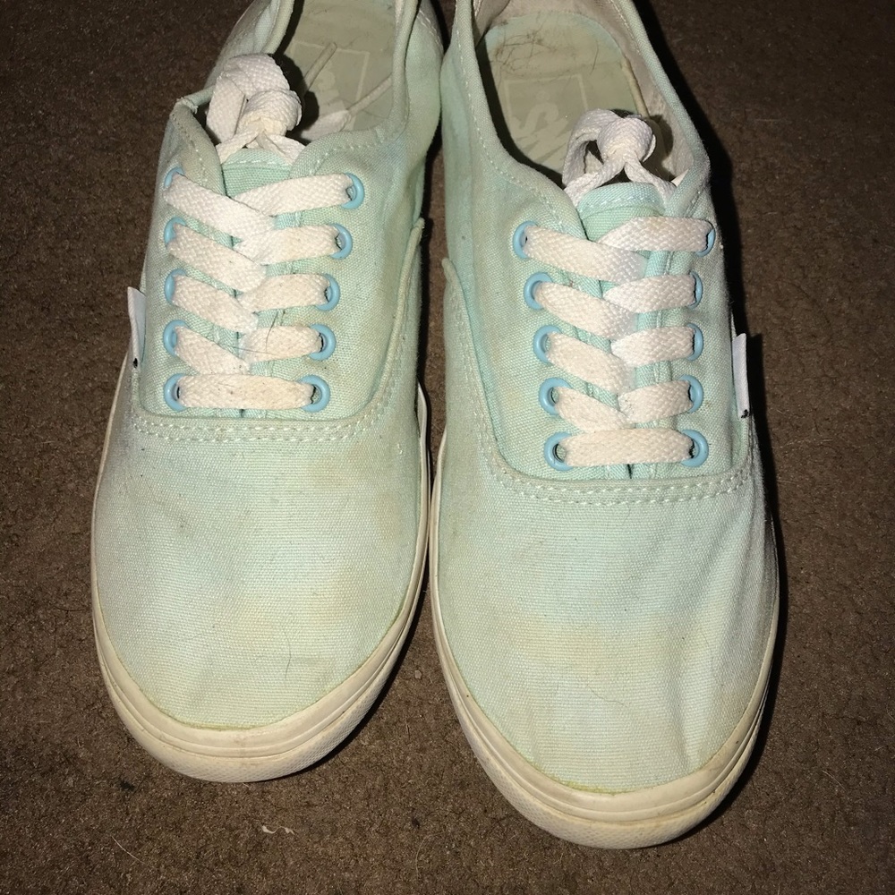 Blue Vans sneakers